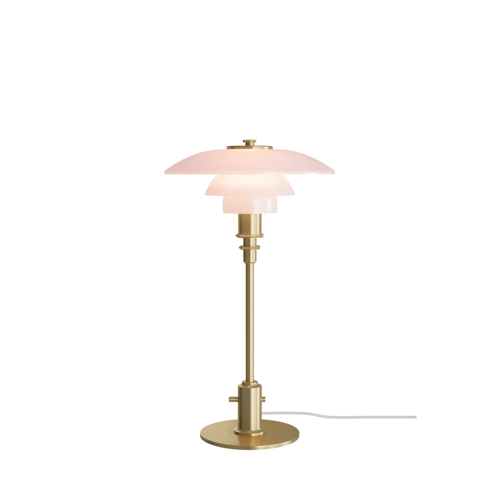 PH 2/1 Pale Rose Brass Table Lamp | Louis Poulsen PH 2/1 Pale Rose Brass Table Lamp | Louis Poulsen